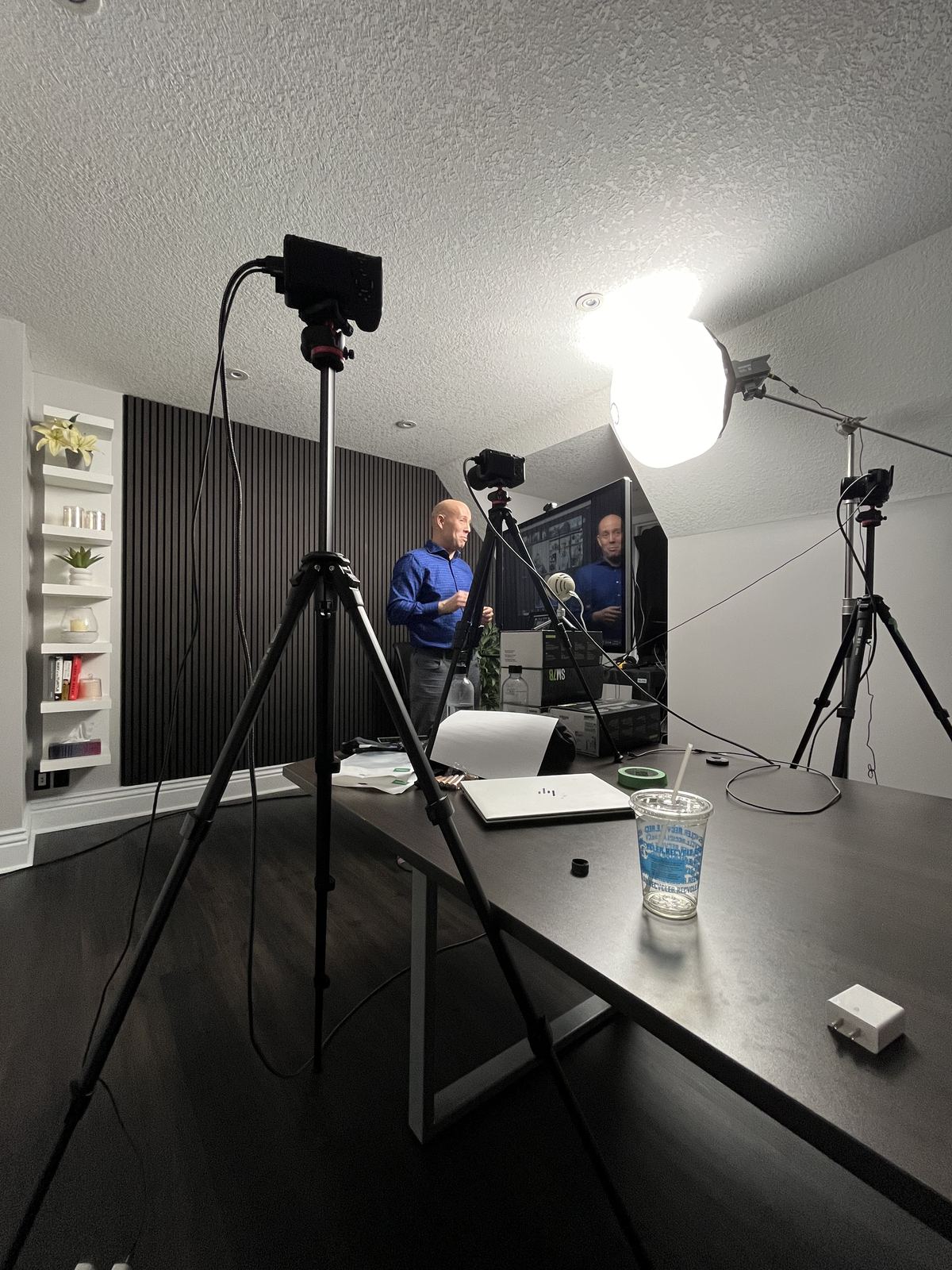 Live production in the finished studio